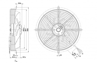 Вентилятор осевой ebmpapst S2D250AI0215
