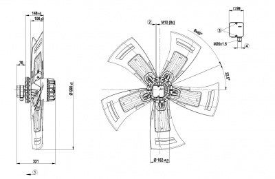 Вентилятор осевой ebmpapst A6D990AX0506
