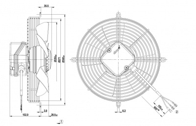 Вентилятор осевой ebmpapst S2E250AF0612 Вентилятор осевой ebmpapst S2E250AF0612