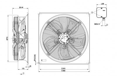Вентилятор осевой ebmpapst W6D710GH0101