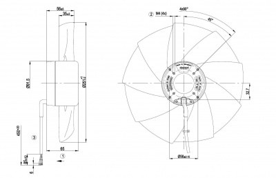 Вентилятор осевой ebmpapst A1G250AH3752 Вентилятор осевой ebmpapst A1G250AH3752