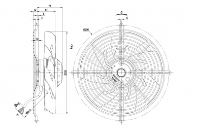 Вентилятор осевой ebmpapst S2D250BH0201