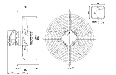 Вентилятор осевой ebmpapst S2E300BP0236