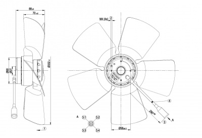 Вентилятор осевой ebmpapst A4E330AB1812
