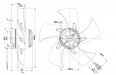 Вентилятор осевой ebmpapst A2D300AP0221 Вентилятор осевой ebmpapst A2D300AP0221