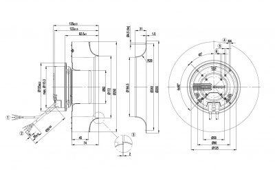 Вентилятор осевой ebmpapst R3G250AH5201